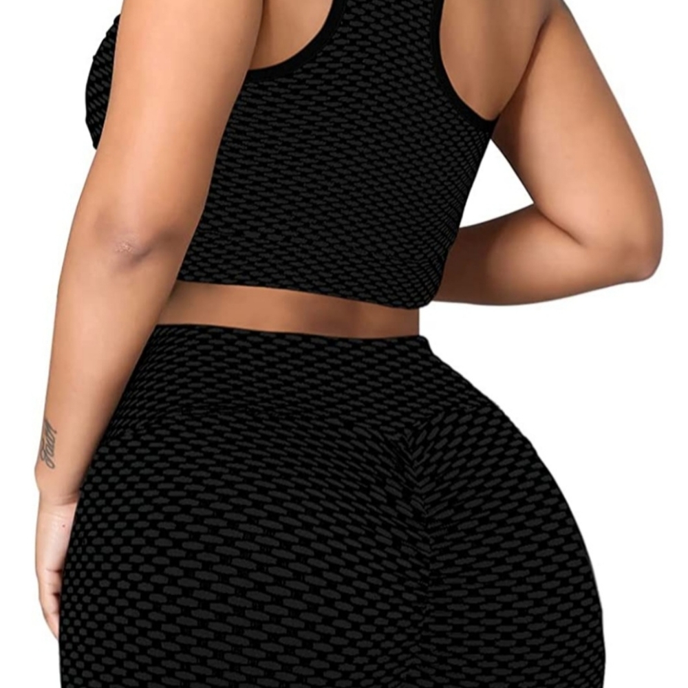 2 Piece Shorts Bodycon High Waist  Summer Outfit